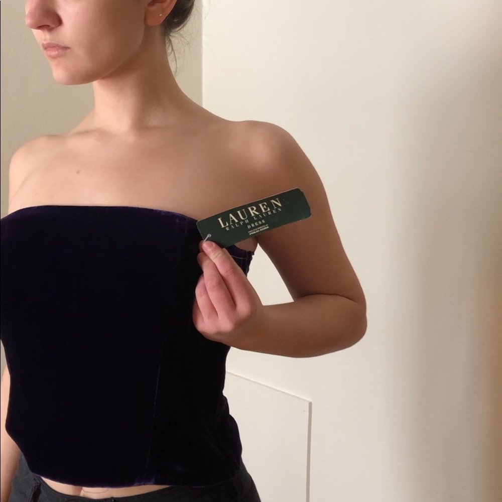 NEW WITH TAGS Ralph Lauren Velvet Tube Top